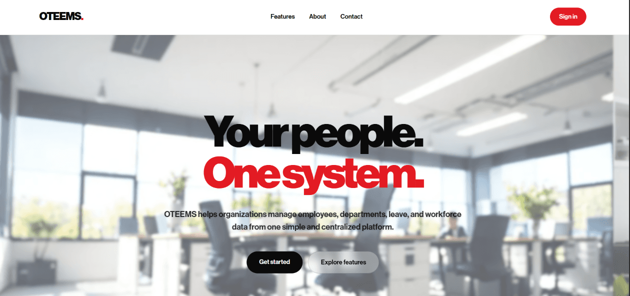 OTEEMS screenshot